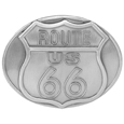 Route 66 Antiqued Belt Buckle